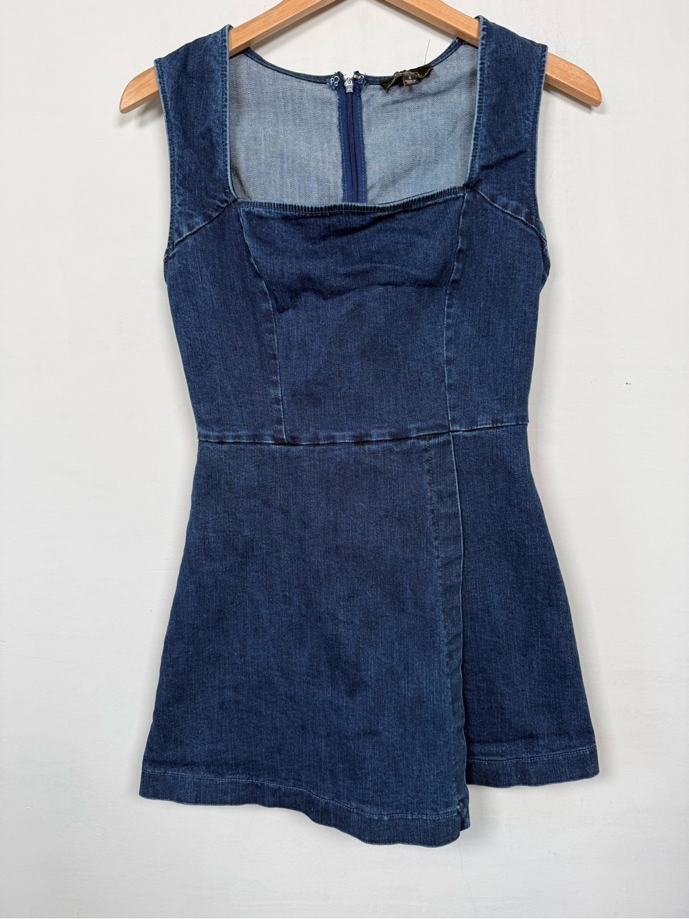 Flying Tomato Blue Denim Mini Skort Dress, Size S